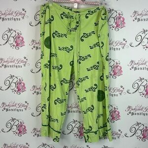 Paul Frank capri pants turtles 🐢 Lime Green Pajama Pants turtle 🐢 Design